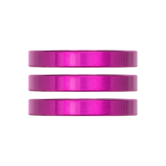 Industry Nine iRiX Headset Spacer, 1-1/8'', Height: 5mm, Aluminum, Purple, 3pcs