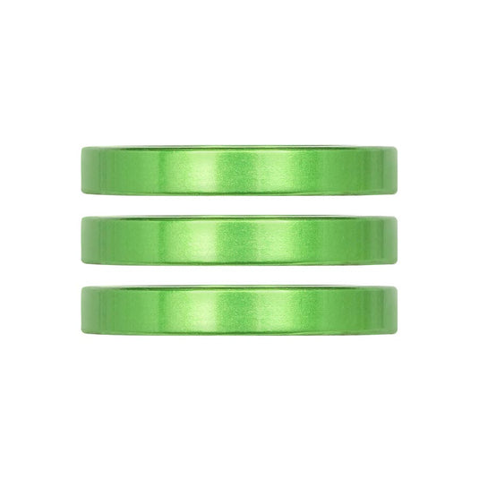 Industry Nine iRiX Headset Spacer, 1-1/8'', Height: 5mm, Aluminum, Lime, 3pcs