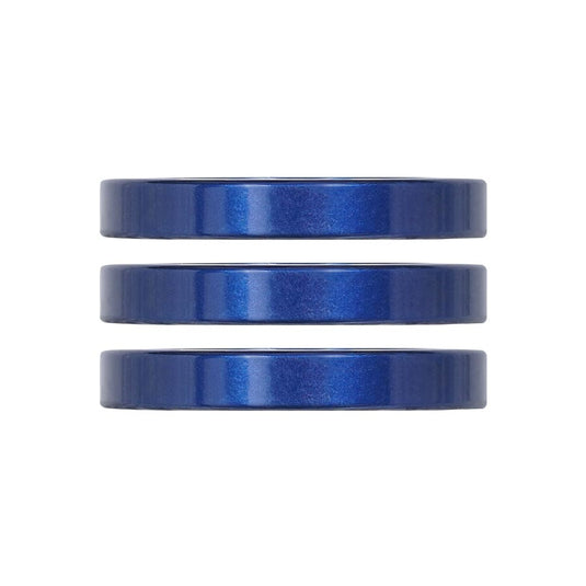 Industry Nine iRiX Headset Spacer, 1-1/8'', Height: 5mm, Aluminum, Blue, 3pcs