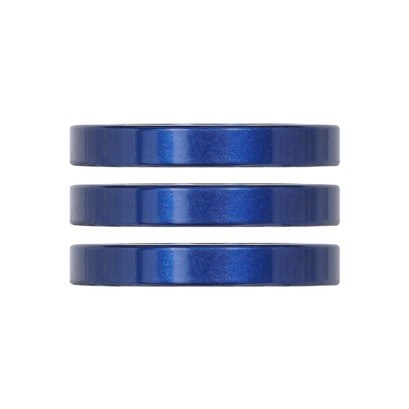 Load image into Gallery viewer, Industry Nine iRiX Headset Spacer, 1-1/8'', Height: 5mm, Aluminum, Blue, 3pcs
