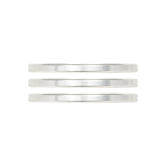 Industry Nine iRiX Headset Spacer, 1-1/8'', Height: 2.5mm, Aluminum, Silver, 3pcs