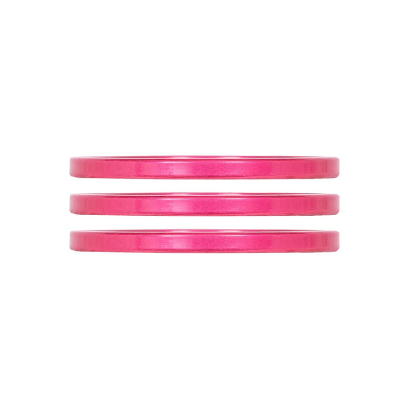 Load image into Gallery viewer, Industry Nine iRiX Headset Spacer, 1-1/8'', Height: 2.5mm, Aluminum, Pink, 3pcs
