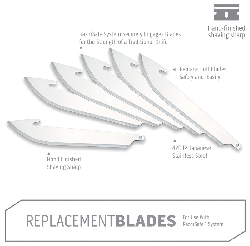 Load image into Gallery viewer, Outdoor Edge 3" Drop-point Replacement Blades - Pack of 6
