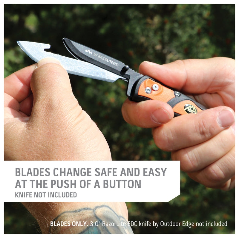 Load image into Gallery viewer, Outdoor Edge 3" Drop-point Replacement Blades - Pack of 6
