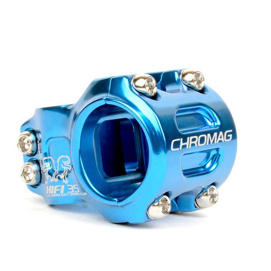 Chromag HiFi Stem 1-1/8'' L: 50mm, 0°, Dia: 35mm, Blue
