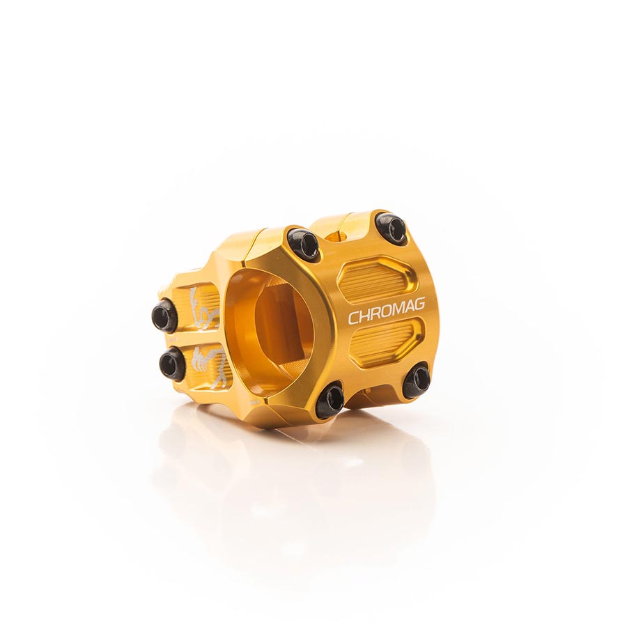 Chromag Riza 35mm Aluminum Stem - CNC Machined, 0 , Gold Dropdown