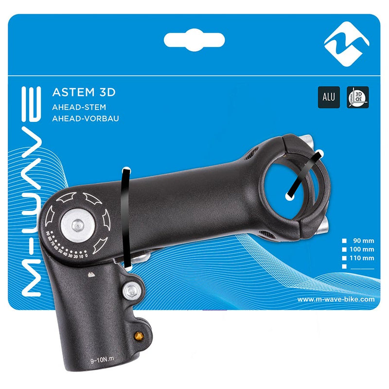 Load image into Gallery viewer, M-Wave ST-C2.1 Stem Diameter: 31.8mm, Length: 90mm, Steerer: 1-1/8'', Black
