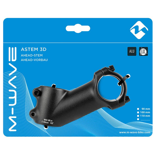 M-Wave ST-M3.2 Stem Diameter: 31.8mm, Length: 80mm, Steerer: 1-1/8'', 35°, Black