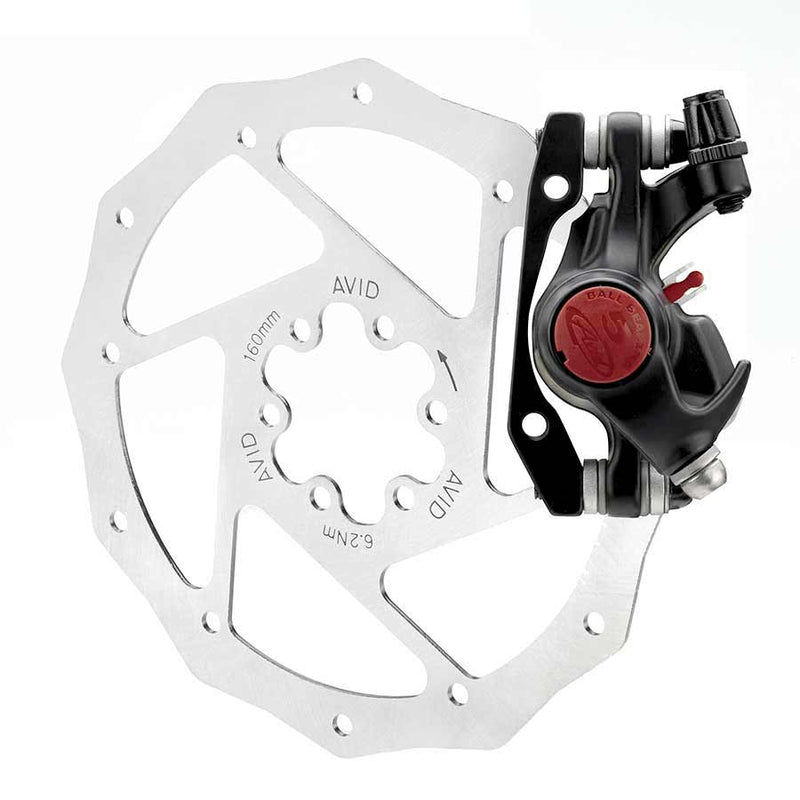 Load image into Gallery viewer, Avid BB5 MTB Disc Brake Caliper &amp; 160mm G2 Clean Sweep Rotor Bundle Reliable Cable-Actuated Braking System
