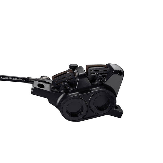 Magura Gustav Elite Disc Brake and Lever - Front or Rear, Post Mount, 4-Piston, Carbotecture Lever Blade, Black