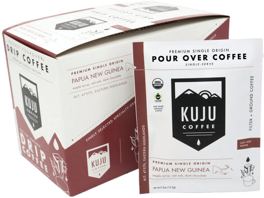 Kuju Coffee Pockets: Sumatra Camp Beverages - Convenient Pocket Pourover for Delicious Coffee on the Go Pack of  6