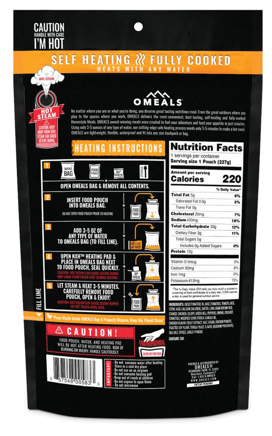 Omeals Homestyle Chicken Creole with Brown Rice - Ready-to-Eat Meal