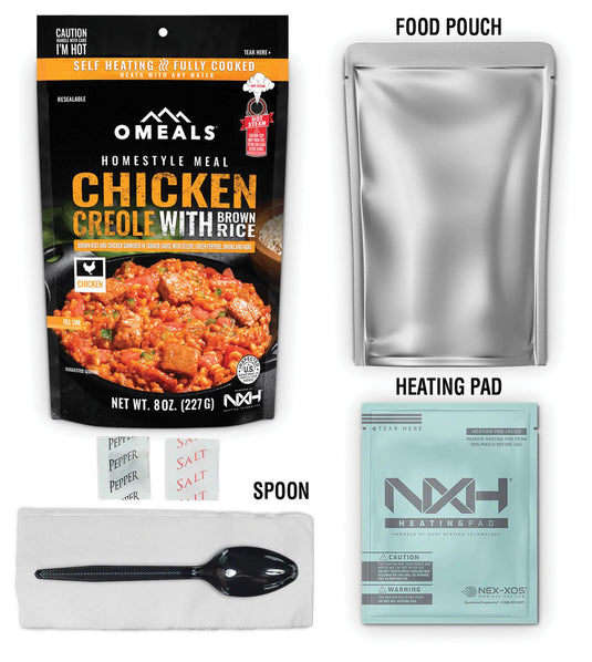 Omeals Homestyle Chicken Creole with Brown Rice - Ready-to-Eat Meal