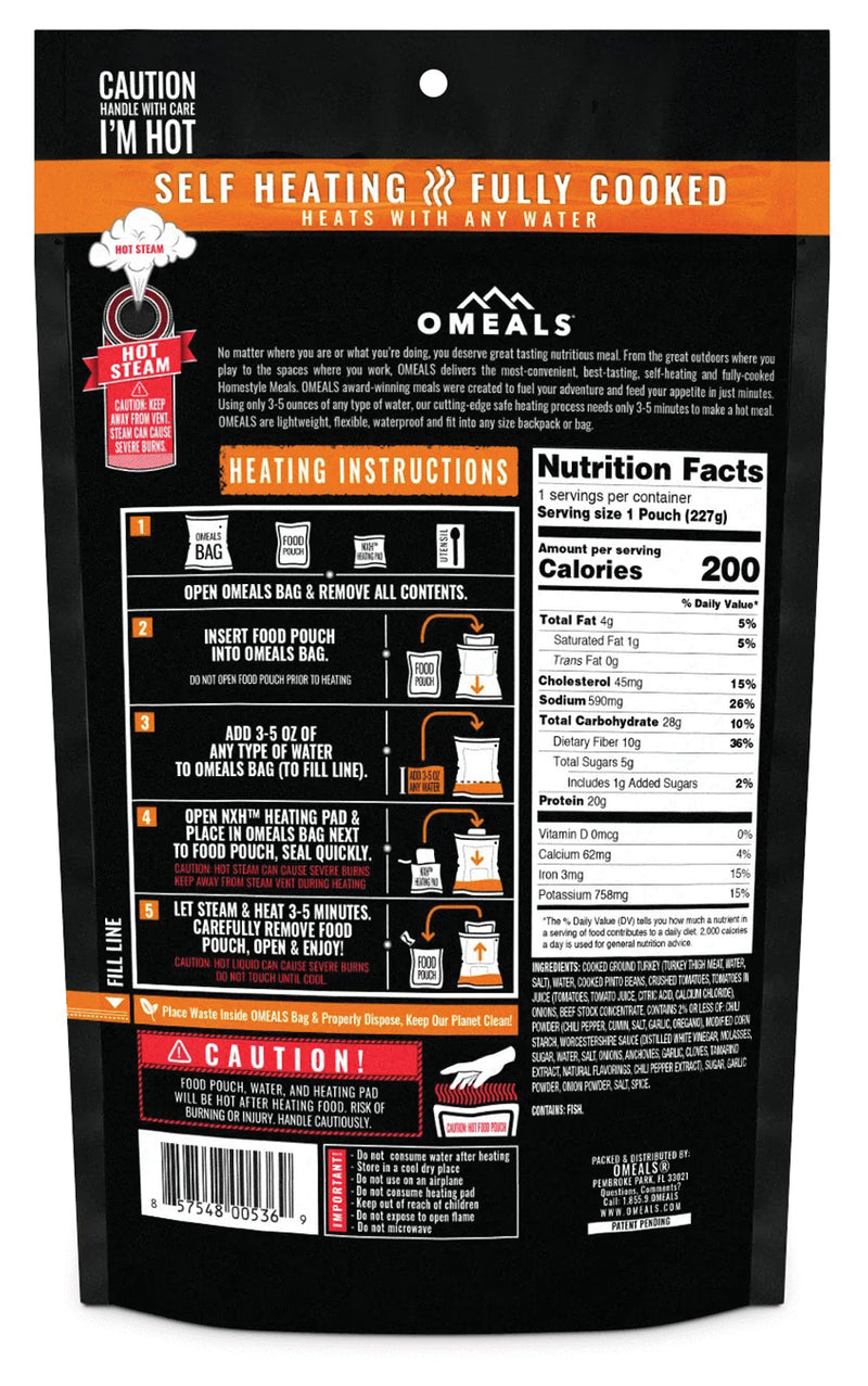 Load image into Gallery viewer, Omeals Homestyle Turkey Chili with Beans - Ready-to-Eat Meal
