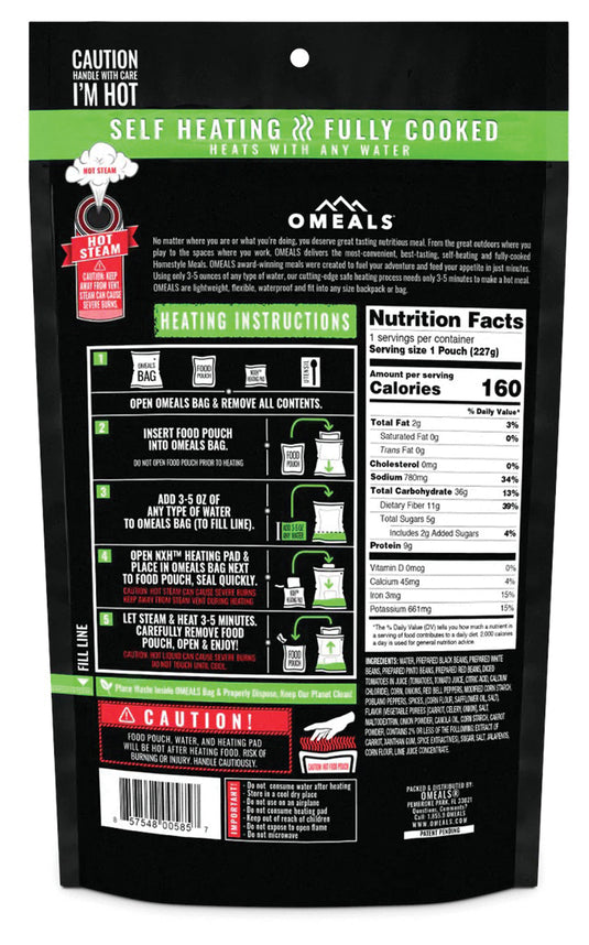 Omeals Homestyle Vegetarian Chili Dinner - Delicious and Convenient!