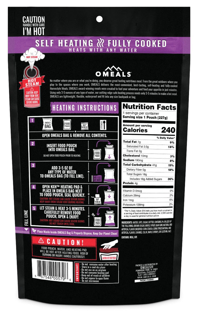 Load image into Gallery viewer, Omeals Homestyle Breakfast: Maple Brown Sugar Oatmeal Meals - Delicious and Convenient!
