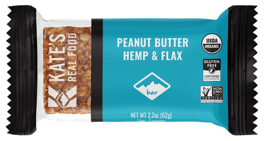 Kate's Real Food PB Hemp Bar: Nutritious Energy Snack for On-the-Go! Pack of  12