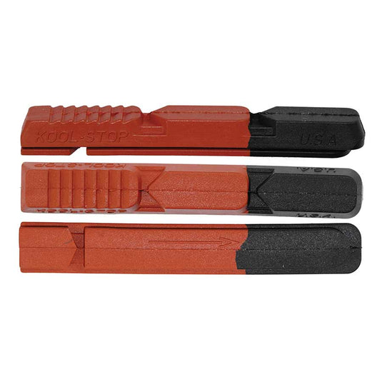 Kool-Stop V2 Linear Pull V-Brake Replacement Brake Pad Inserts Dual Compound