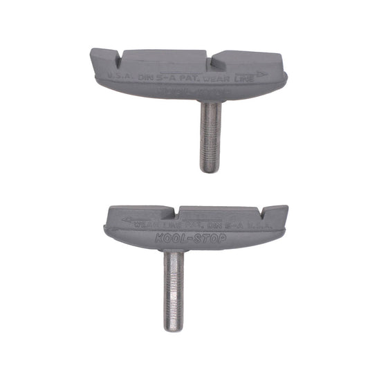 Kool Stop Eagle 2 Cantilever Brake Pads, Non-threaded posts, Rubber, Silver, Pair