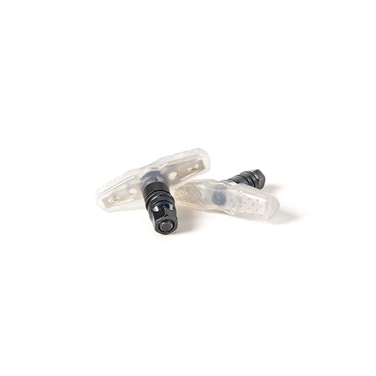 Salt Plus Propeller Brake Pads Pair Mid-Length, Hardware Included, Clear/Black for BMX & cycling bikes