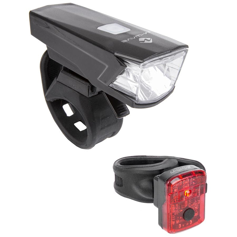 Load image into Gallery viewer, M-Wave Atlas K 15 USB Light Set, Black
