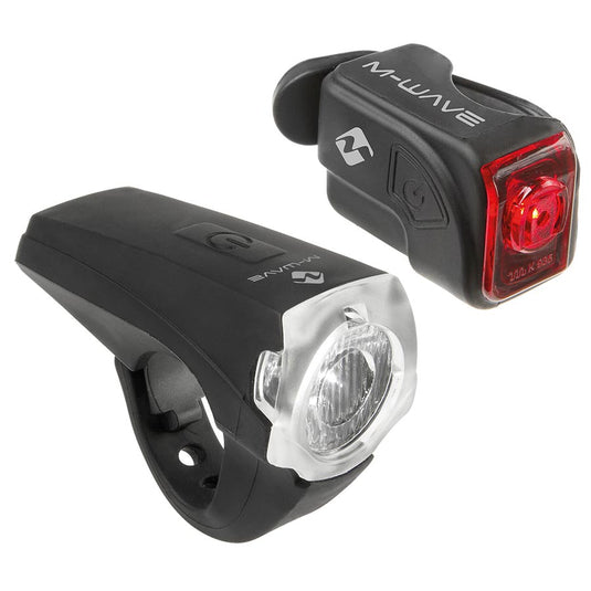 M-Wave Atlas K10 USB Light Set, Black