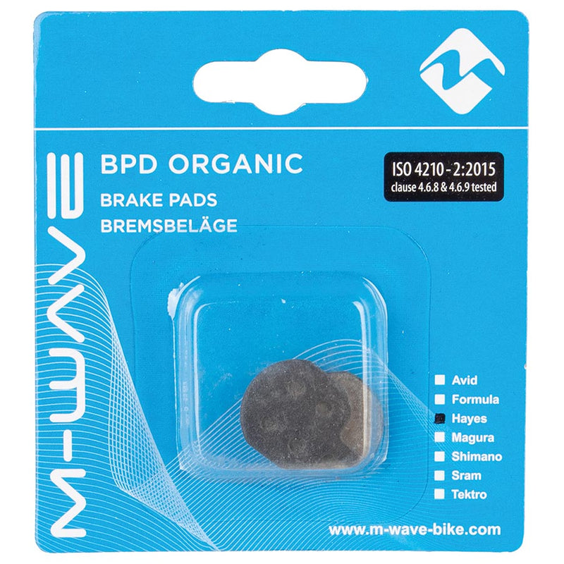 Load image into Gallery viewer, M-Wave Organic HP1 Disc Brake Pads for Hayes Sole Organic Material, Mechanical, High-Performance Bike Braking System (Pair)
