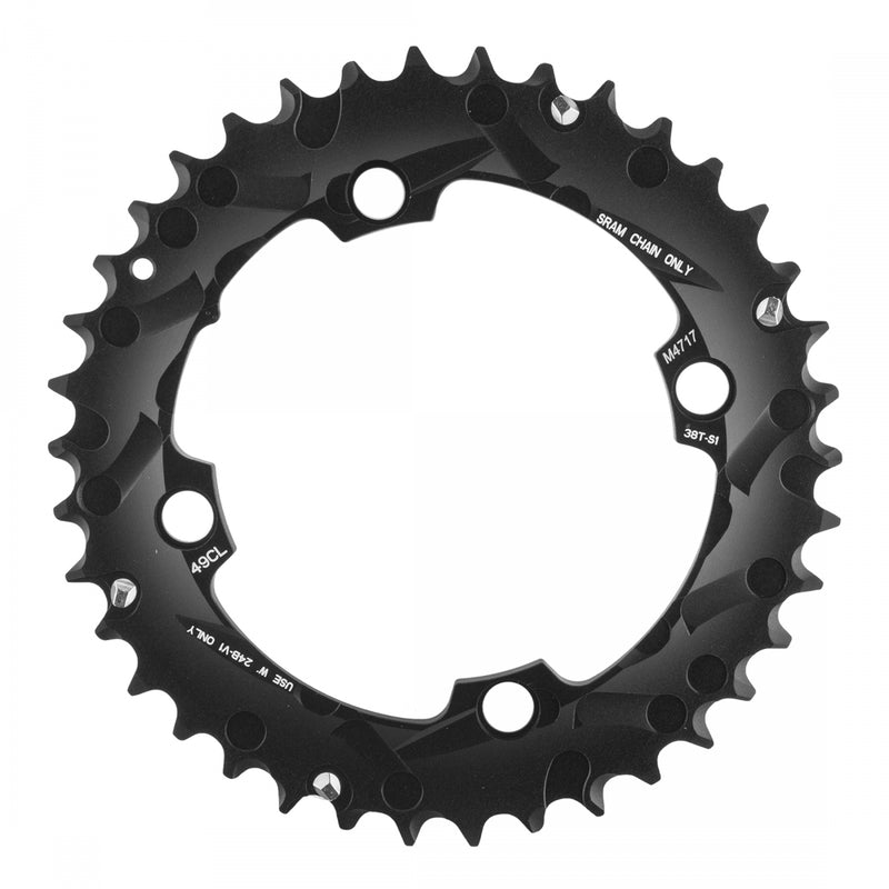 Load image into Gallery viewer, SRAM/Truvativ X0 X9 Chainring 38t 104 BCD 10-Speed Aluminum Blk Use with 24T
