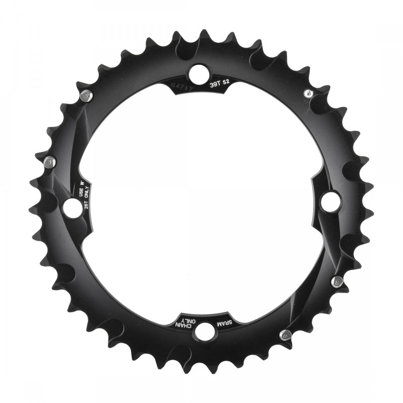 Load image into Gallery viewer, SRAM/Truvativ X0 X9 GXP Chainring 39T 120 BCD Aluminum Black Use with 26T
