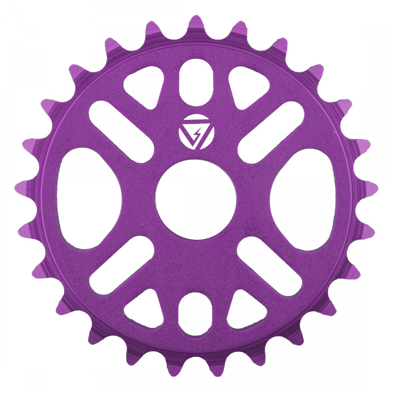 Load image into Gallery viewer, Black Ops Micro Drive II Chainring 25T 1pc/3pc 1/2in x 1/8in Aluminum Purple
