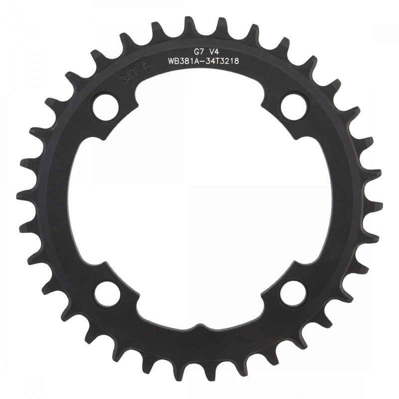 Load image into Gallery viewer, Full Speed Ahead Megatooth Chainring 34T 104 BCD 4-Bolt 1x10/11-Spd Aluminum Blk
