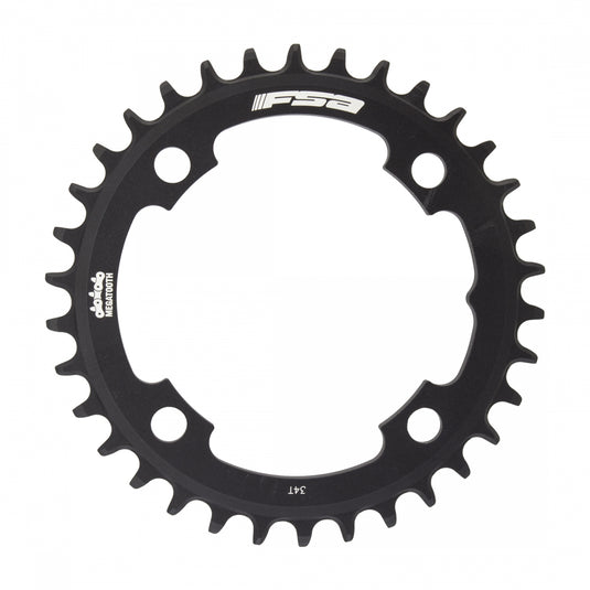 Full Speed Ahead Megatooth Chainring 34T 104 BCD 4-Bolt 1x10/11-Spd Aluminum Blk