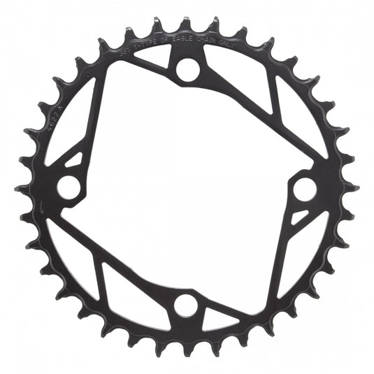 SRAM Eagle T-Type E-MTB Chainring, Teeth: 36, Speed: 12, BCD: 104, Bolts: 4, Steel, Black
