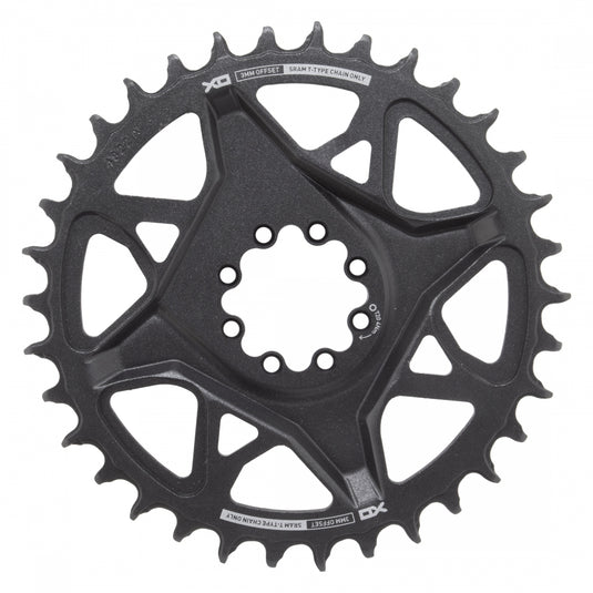 SRAM X0 Eagle T-Type Direct Mount Chainring - 34t, 12-Speed, 8-Bolt Direct Mount, 3mm Offset, Aluminum, Black, D1