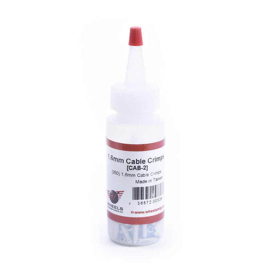 Wheels Manufacturing Cable End Cap, 1.6mm, Silver, 250pcs
