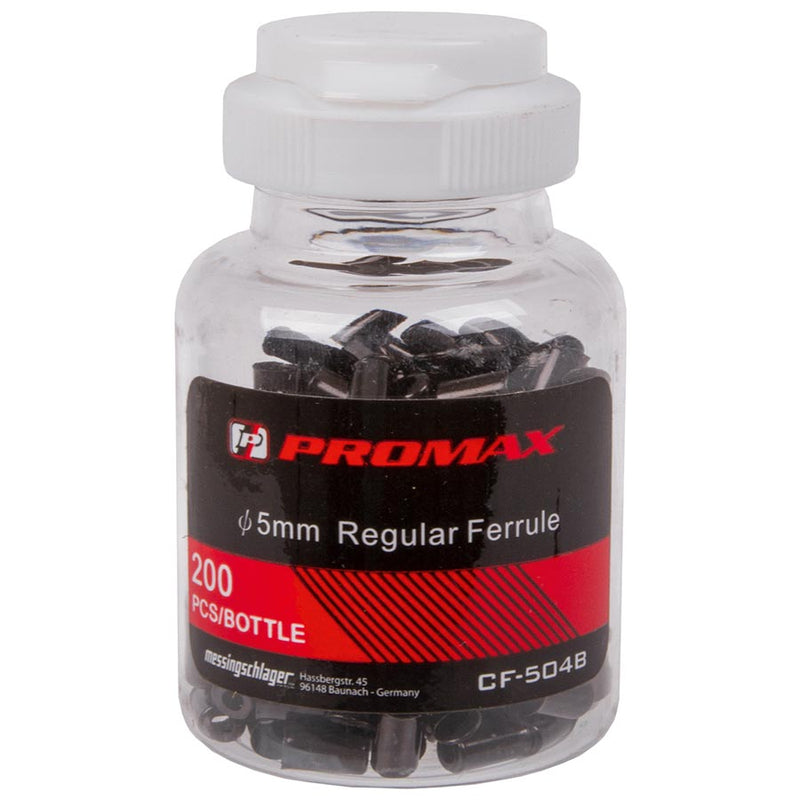 Load image into Gallery viewer, Promax CF-504B Brake Housing Ferrules, 5mm, Black, Bottle of 200
