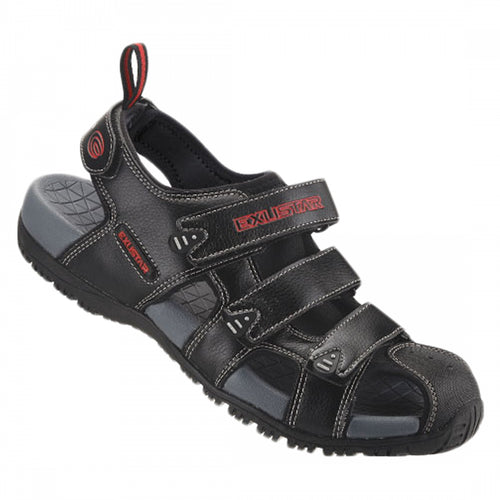 Exustar-SS503-Sandal-Black-Red-7-7.5-Flat-Pedal-Shoes