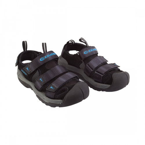 Exustar-SS515-Sandal-Black-Blue-Flat-Pedal-Shoes