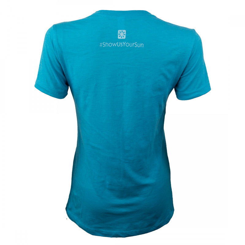 Load image into Gallery viewer, Sun Bicycles 60/40 T-Shirt Heather Aqua SM Ladies
