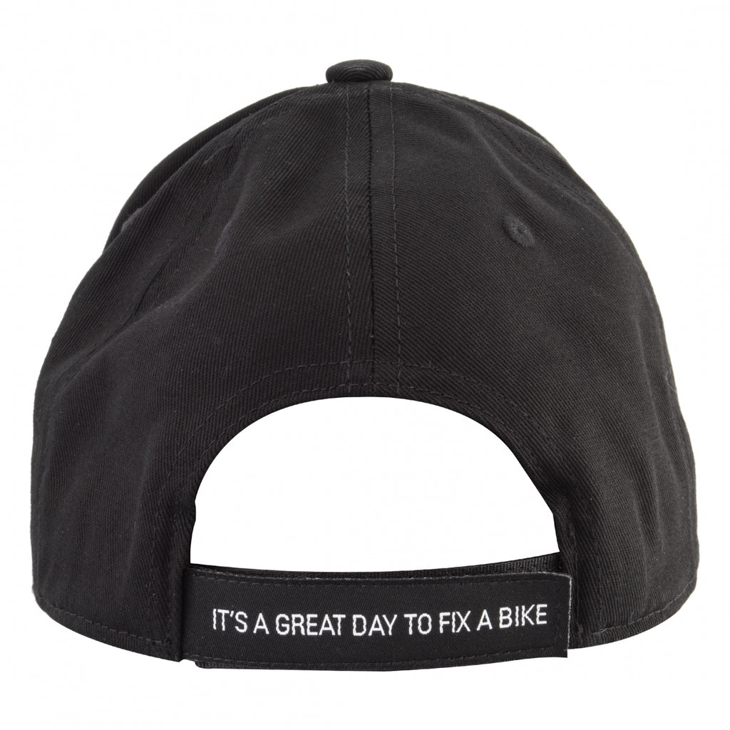 Park Tool HAT-9 Classic Logo Ball Cap Black Blue And White Logo Adjustable Hat