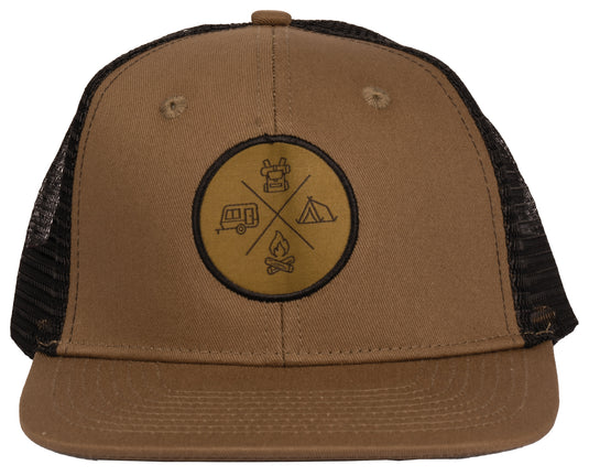 Peregrine Ranger Dan Cap - Brown/Black: Stylish and Functional Headwear for Outdoor Adventures