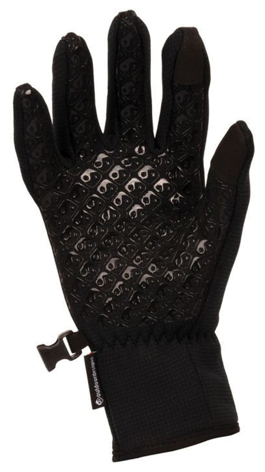 Outdoor Designs Women's Takustretch Windproof Gloves in Black - Size L