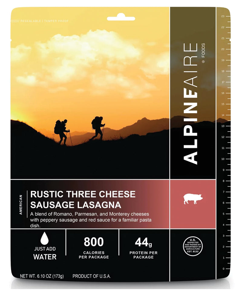Load image into Gallery viewer, Alpine Aire Three Cheese Sausage Lasagna: A Delicious and Hearty Meal for Outdoor Adventures

