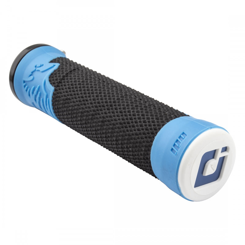 Load image into Gallery viewer, ODI AG2 Lock-On Grips Black/Blue with Black Clamps Redesigned Inner Outer Grip

