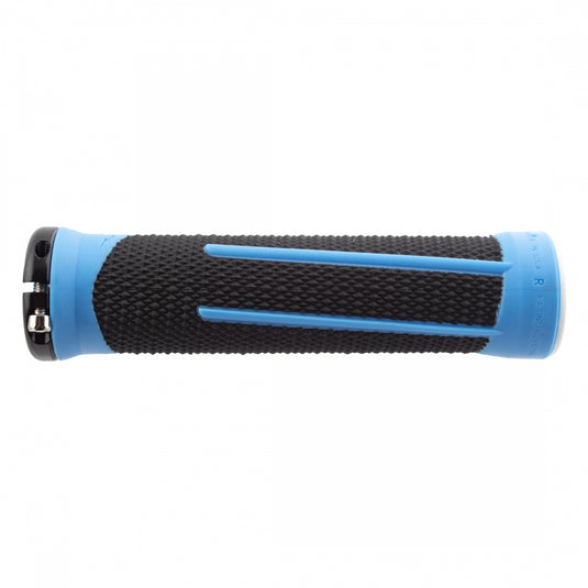 ODI AG2 Lock-On Grips Black/Blue with Black Clamps Redesigned Inner Outer Grip