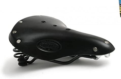 Brooks Flyer S Saddle Steel Rails Black Leather Women's Coil Spring Bike Seat