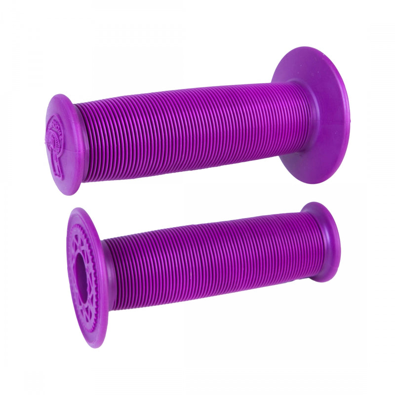 Load image into Gallery viewer, ODI Mushroom Single Ply Grips w/ Flange Purple 120mm
