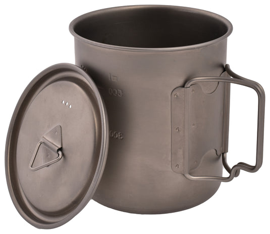 Olicamp Space Saver Mug 750ml with Titanium Lid - Lightweight and Durable Camping Mug
