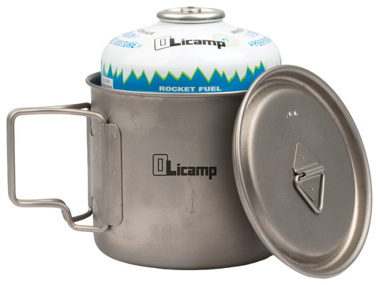 Olicamp Space Saver Mug 550 with Lid Titanium - Lightweight and Durable Camping Essential
