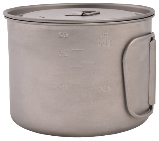 Olicamp Space Saver Pot 900 with Lid Titanium - Lightweight and Durable Camping Cookware